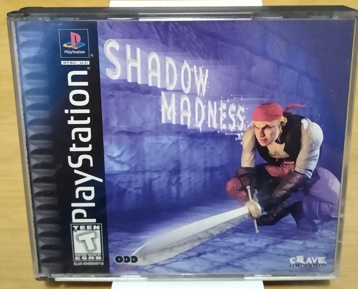 Playstation 1 PS1 Shadow Madness CIB Black Label 3 Discs With Jade