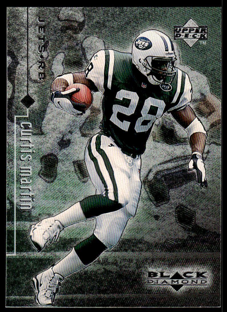 1998 Upper Deck Black Diamond Rookie Edition 58 Curtis Martin Jets Football Card