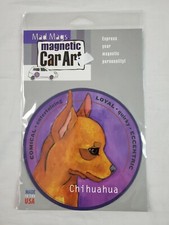 Mad Mags Magnetic Car Art Chihuahua Dog Magnet USA Made 5.75" NEW
