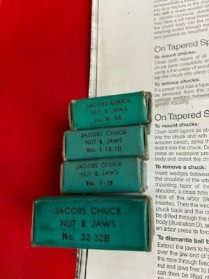 Jacobs Spannbacken Umbau Ersatzteile Kits x4 Modell 32/32B, 30/30B, 7/7B & 1/1A/1B
