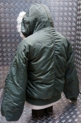 N2B US Military Snorkel Flight Bomber Jacket MOD/Scooter/Bikers GREEN - NEW - Picture 3 of 8