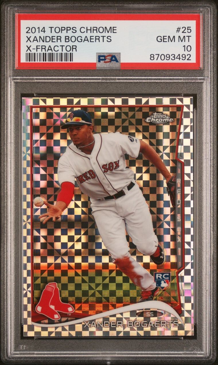 2014 TOPPS CHROME X-FRACTOR #25 XANDER BOGAERTS RC PSA 10
