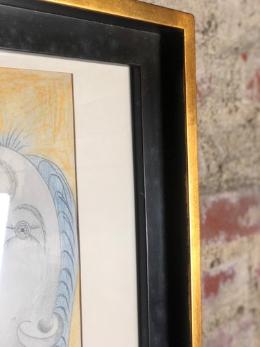 D'après Picasso, reproduction "tête de femme" dessin préparatoire Guernica - Photo 10/11