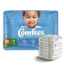 Comfees Baby Diapers Size 7 Over 41 lbs. 20 Ct Hypoallergenic Liner
