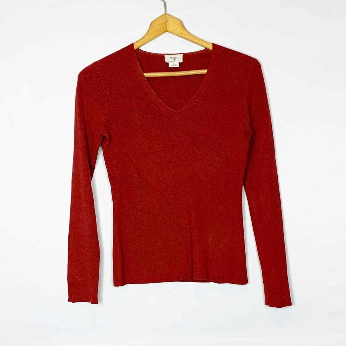 Loft red sweater clearance