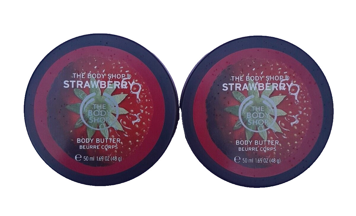 THE BODY SHOP STRAWBERRY BODY BUTTER 2x 50ml = 100ml (RRP £14) BRAND NEW!