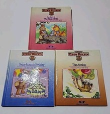 Lot Of 3 Teddy Ruxpin Cover Books, The Faded Fobs, The Airship. Teddy Birthday