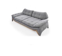 Graues Polstersofa Designer 3-Sitzer Wohnzimmer Dreisitzer Edle Couch