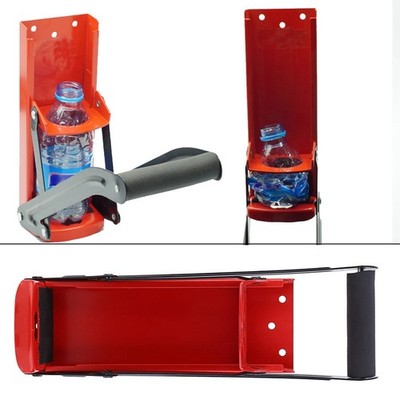 500ML Can Crusher Red Steel Rubber Handle Plastic Bottle Recycling Tool