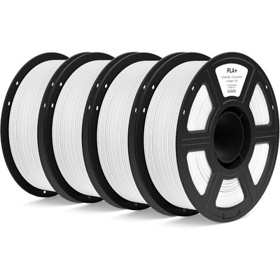 PLA+ 3D Printer Filament 1.75mm White 4KG High Toughness Dimensional Accuracy