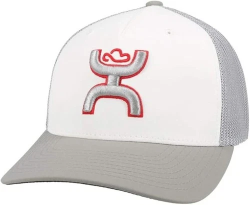 Hooey Hat Mens Snap Back Cap Logo White S/M