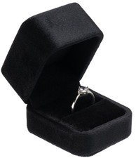 Velvet Single Ring Box Case Holder for Engagement Proposal Birthday Wedding,Jewe