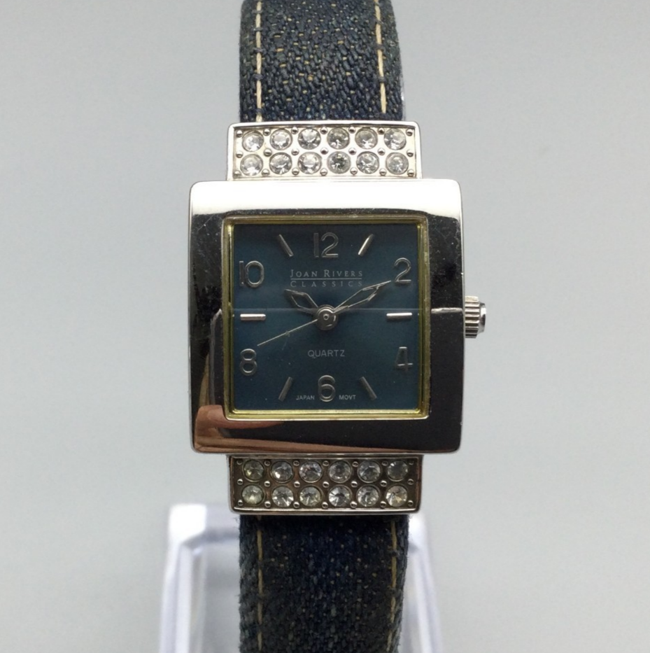 Joan Rivers Classics Watch Women 22mm Silver Tone Blue Dial  display picture 3
