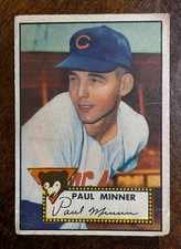 1952 Topps Baseball #127 Paul Minner Red Back