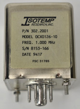Isotemp 0CX0126-10 OCXO Oven-Controlled Crystal Oscillator 1.00 MHz PN 302.2001