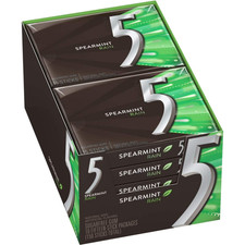 5 Spearmint Rain Sugar Free Gum 10 Packs 15 Sticks Each 150 Total Sticks