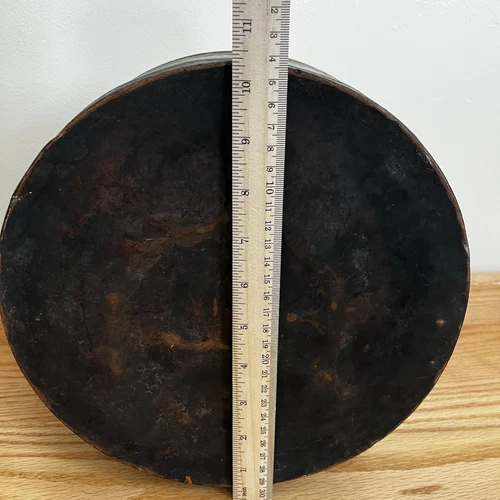 Vintage 10" Diameter Large Metal Aluminum Kettle Wood Handle Primitive Decor - Picture 12 of 14