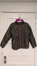 Girls Green and Pink LL BEAN Puffer Jacket 10-12