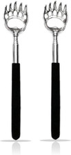 2PCS Back Scratchers, Bear Claw Shaped Scratcher Extendable Metal Retractable Te