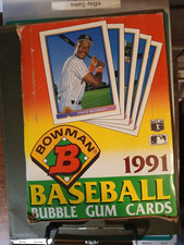 1991 BOWMAN BASEBALL CARD WAX BOX OPENED BUT UNSEARCHED AD030