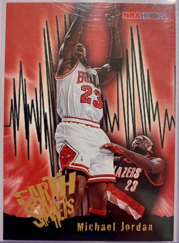 1995-96 NBA Hoops - Earth Shakers Michael Jordan #358