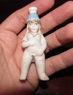 Antique German Bisque 1901 Dated Naughty Boy Perfume Bottle Squirter Pee