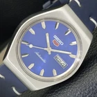 VINTAGE SEIKO 5 AUTOMATIC 6349A JAPAN MENS BLUE COLOR DIAL WATCH a701270-1
