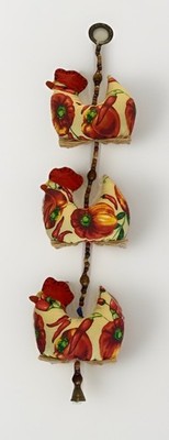 VTG Rooster Hen Chicken Wall Hanging Folk Art Rustic Farmhouse Kitchen Decor