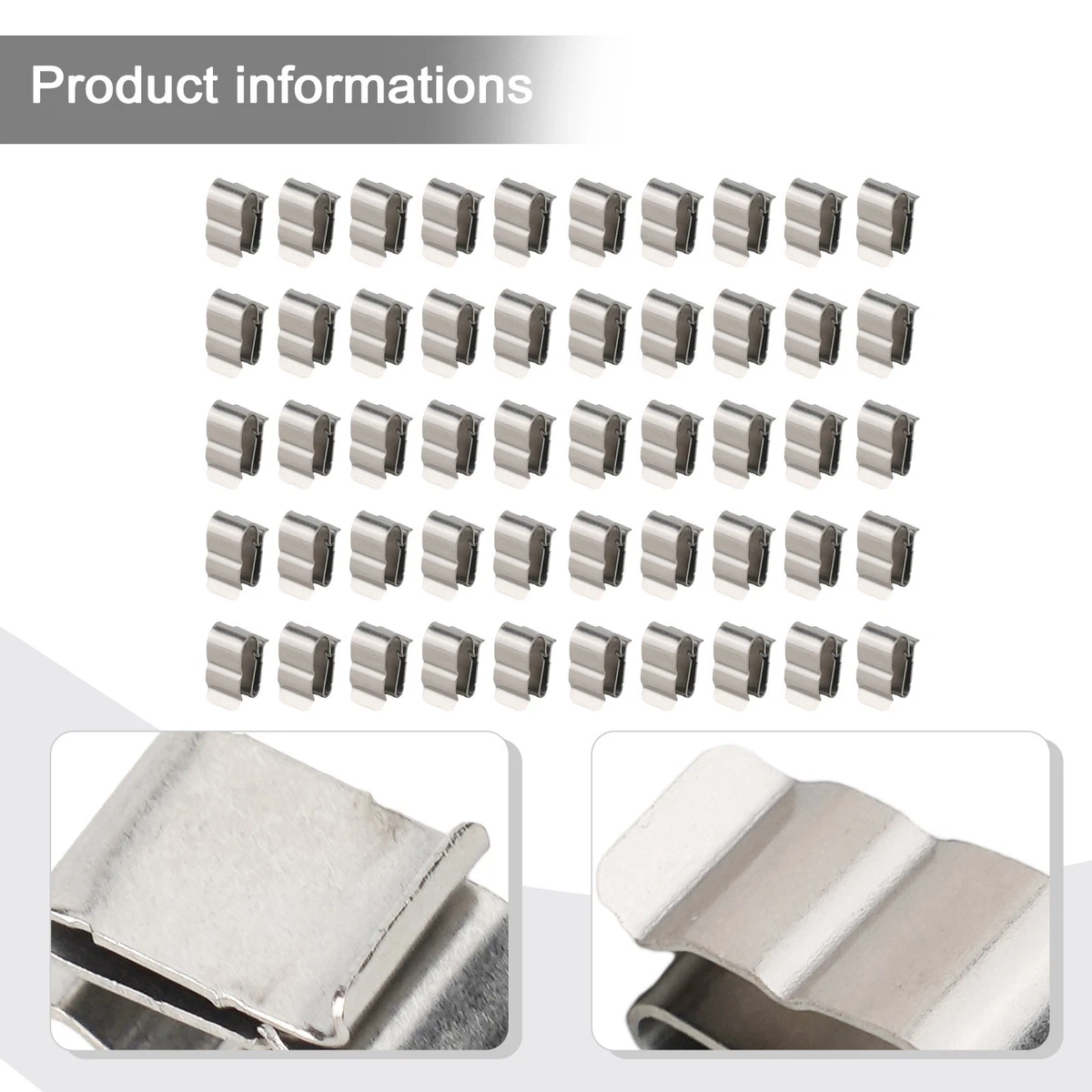 20/50 X Cable Clip Made From Spring Grade Stainless Steel Apply 2 X 6mm Fittings