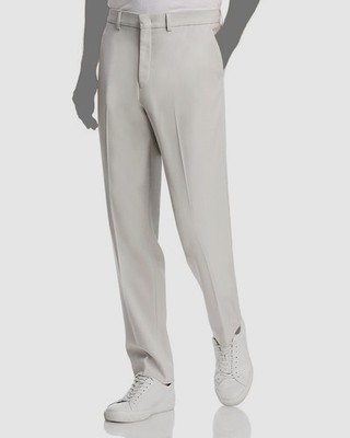 Vince Men's Gray Stretch Wool-Bend Slim-Fit Suit Pants Size 32R