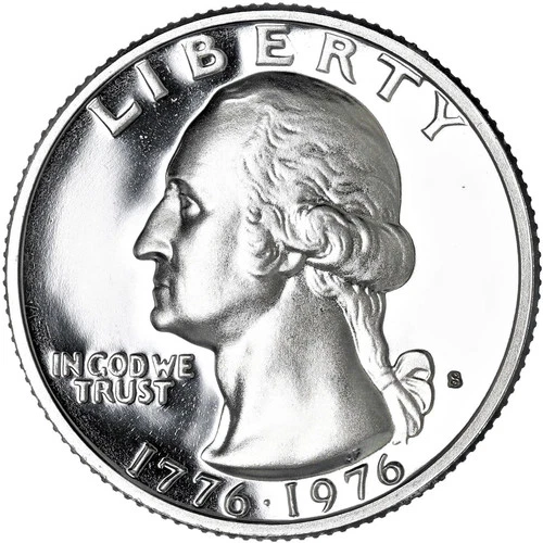 1976-S ***WASHINGTON Bicentennial Quarter Gem DCAM. Beautiful Proof SILVER Coin!