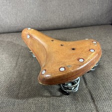 Leather Vintage Bike Seat With Springs Bouncy And Comfy Brooks Style Seat Clamp