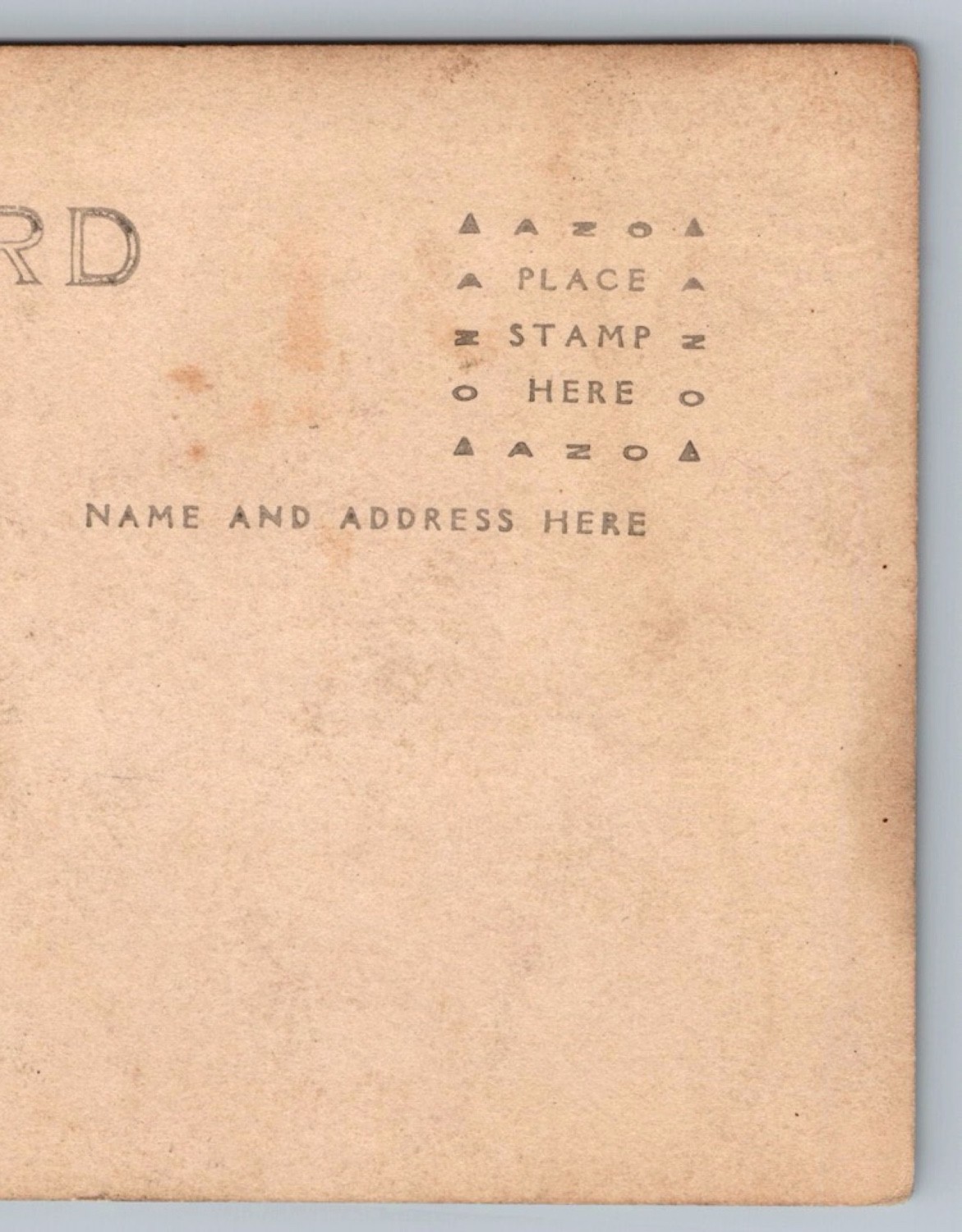 Antique RPPC man riding horse in park Real Photo Postcard 