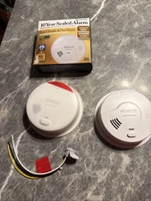 10 Year Tamper-Proof Alarm 2 -in-1 Smoke and Fire Alarm Set Of 2 Exp 2/5/2015