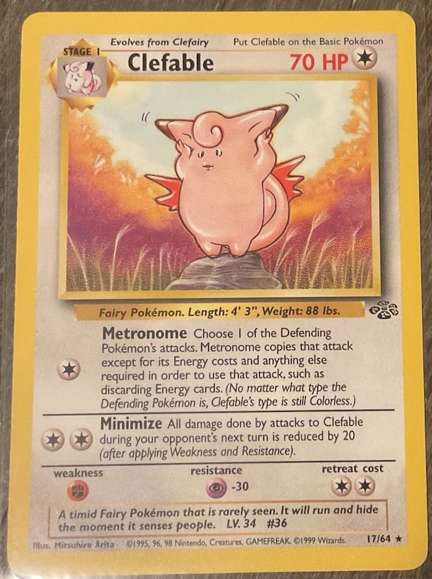 Clefable 17/64 Jungle Near Mint Ungraded Pokémon