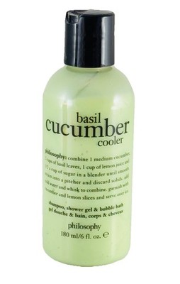 PHILOSOPHY ~ BASIL CUCUMBER COOLER SHAMPOO / GEL / BUBBLE BATH ~ 6 OZ Sealed!