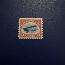 C3 1918 24c Curtiss Jenny, Carmine Rose & Blue