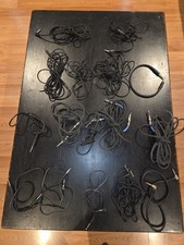 lot of 16 1/4" male to male stereo cables - assorted brands and lengths