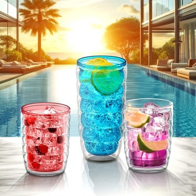 4 Pack 16oz Insulated Plastic Tumblers Double Wall Drinking Glasses | eBay