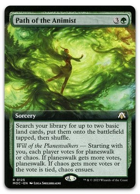 Path of the Animist (Extended Art) #125 (NM) March of the Machine MOC Magic MTG