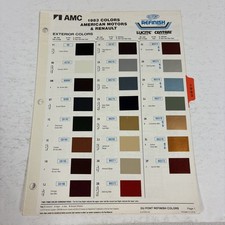 1983 Amc American Motors Renault Dupont Paint Chip Sheets Exterior Interior