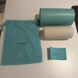 New Tiffany & Co. Leather Watch Roll Travel Case Tiffany Blue White w/ Dust Bag