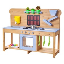 Mud Kitchen, Outdoor Mud Kitchen for Kids, Wood Outdoor Play Kitchens with