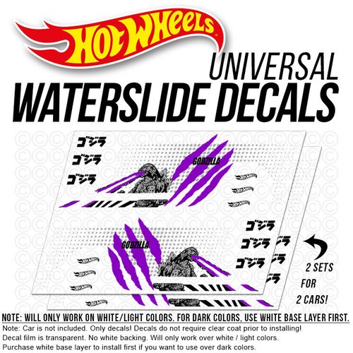 Calcomanía universal deslizable de agua 1/64 R32 GTR GODZILLA tóner blanco personalizado rueda caliente - Imagen 5 de 16