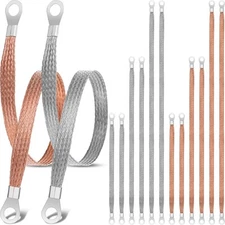 12 Pcs Universal Automotive Ground Straps, 10/15/20 Inch Engine Strap... 