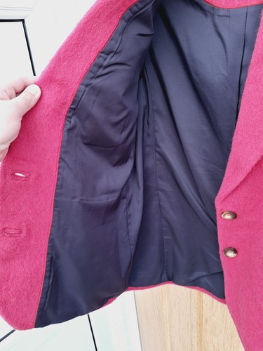 Boden Blazer Womens Size UK 14 Hot Pink Wool Blend Jacket Excellent Condition - Picture 9 of 12