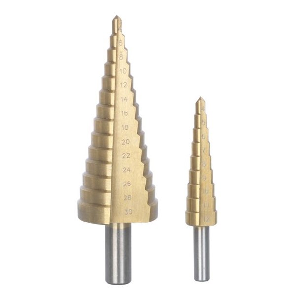 Ribiland Lot de 2 forets étagés PRFEX2/B en acier HSS Ø 4-30mm