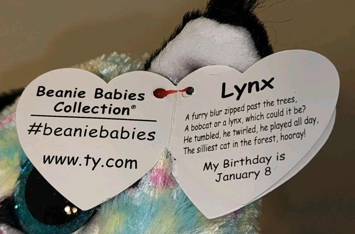 Ty Beanie Baby Babies - LYNX the Multi Color Bobcat 6