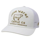 HOOEY John Wayne Cattle Company White Trucker Snapback Hat Men's Cap