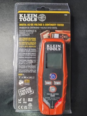 Klein Tools ET250 Digital AC/DC Voltage Continuity GFCI Tester CAT IV 600V